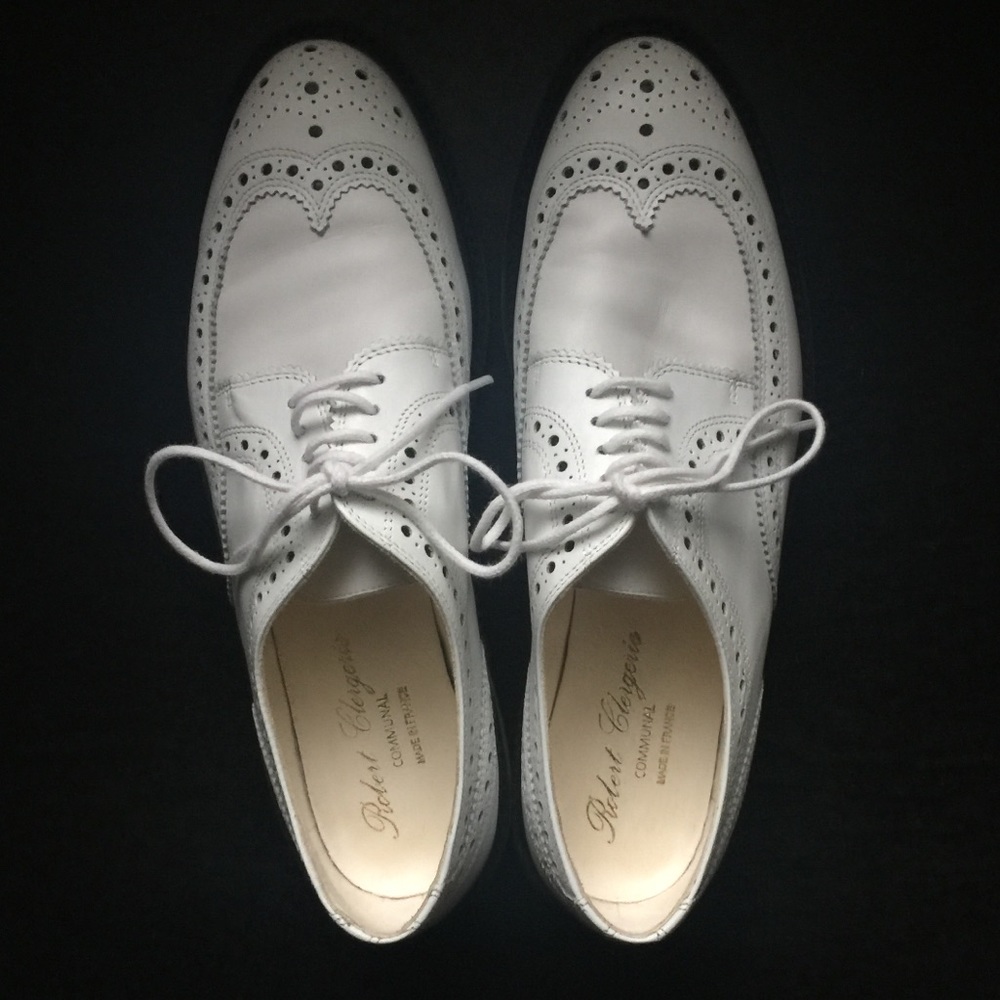 Robert Clergerie White Calf Oxfords